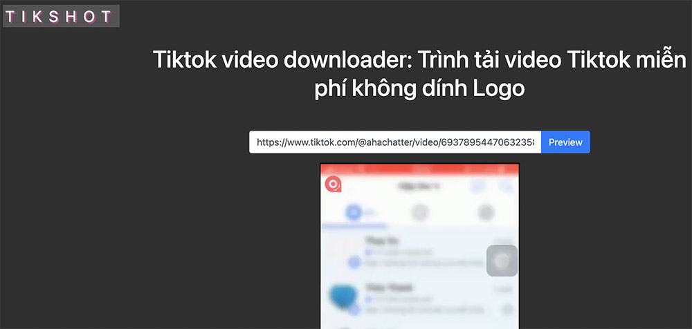 Tải video Tiktok về máy với Tikshot.app