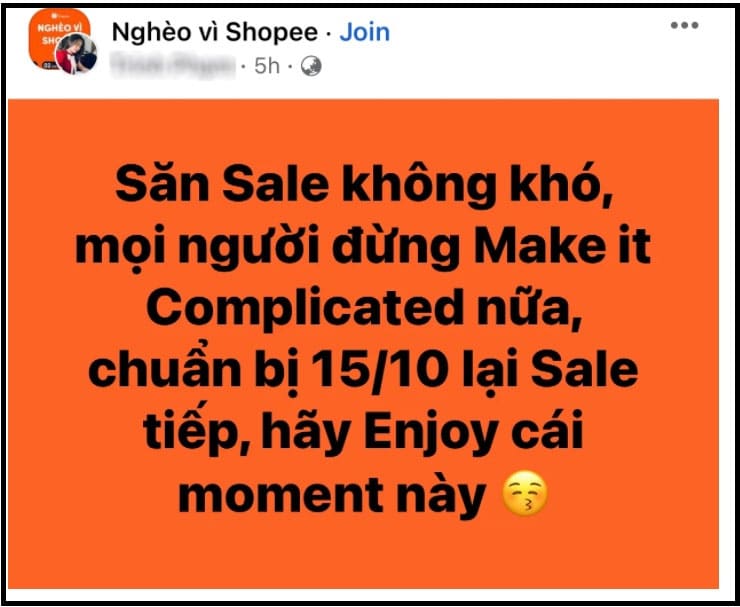 Trend make it complicated được sử dụng từ Shopee